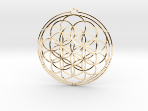 Flower of life in 14k Gold Plated Brass