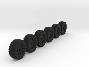 25mm diameter wheels for vehicle models x6 in Black Premium Versatile Plastic