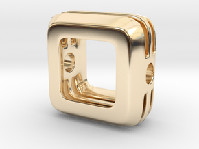 Embrace ::: Square Pendant ::: v.01 in 14k Gold Plated Brass