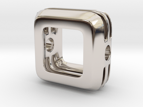 Embrace ::: Square Pendant ::: v.01 in Rhodium Plated Brass