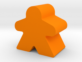 Meeple Game Piece in Orange Processed Versatile Plastic