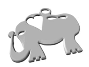 ElephantLove in Polished Silver