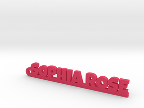 SOPHIA ROSE_keychain_Lucky in Pink Processed Versatile Plastic