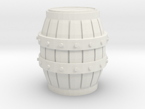 1/35 Wine Barrel for Diorama in White Natural Versatile Plastic