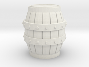 1/48 Wine Barrel in White Natural Versatile Plastic