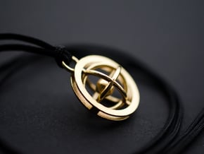 Rotating Planet - Time Turner inspired in Natural Brass (Interlocking Parts)
