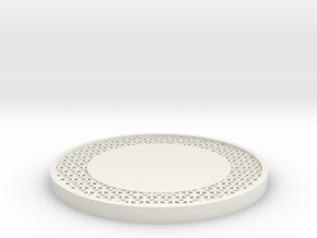 Lattice Drink Coaster Star Pattern in White Natural Versatile Plastic