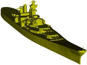 1/3000 scale USS Iowa BB-61 battleship x 1 in Tan Fine Detail Plastic