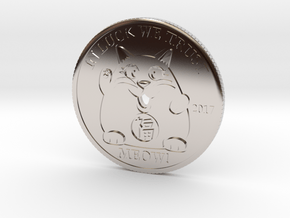 Lucky Cat Coin in Platinum