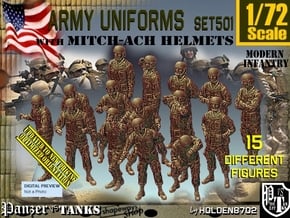 1/72 Mod Unif MICH Set501 in Tan Fine Detail Plastic