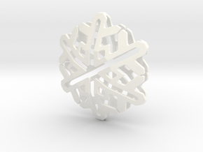 Snowflake No 2 in White Processed Versatile Plastic