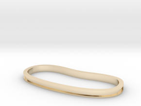 Trench Palm Cuff in 14k Gold Plated Brass: Extra Small