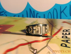 DFTBA 'Don't Forget To Be Awesome' Ring in Polished Silver
