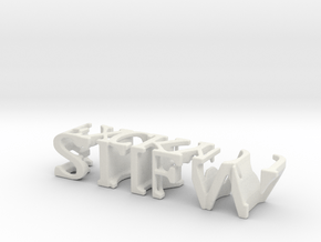 3dWordFlip: STIFW/FXCK YOU  in White Natural Versatile Plastic