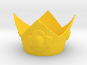Flower Princess Crown in Yellow Processed Versatile Plastic