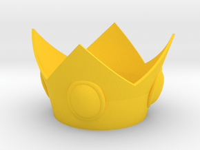 Princess Crown in Yellow Processed Versatile Plastic