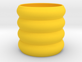 Pencil cup in Yellow Processed Versatile Plastic