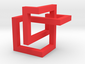 Knotcube  for puzzles in Red Processed Versatile Plastic: Small