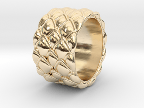Dragon Scales 18.6 mm in 14K Yellow Gold