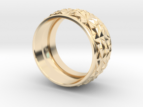 Complex Geometric Pattern Band with Plain Rim in 14K Yellow Gold: 5 / 49