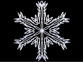 Emily snowflake ornament in White Natural Versatile Plastic