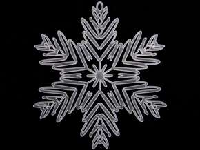 Mia snowflake ornament in Tan Fine Detail Plastic
