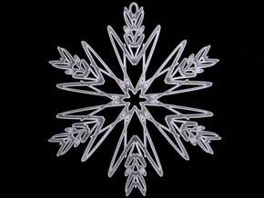 Ava snowflake ornament in Tan Fine Detail Plastic