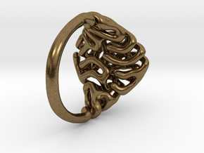 Reaction Diffusion Ring Nr. 6 (Size 56) in Natural Bronze