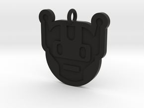 Killbot Pendant in Black Natural Versatile Plastic