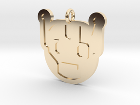Killbot Pendant in 14k Gold Plated Brass