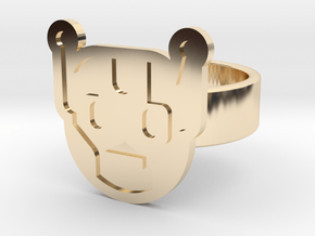 Killbot Ring in 14k Gold Plated Brass: 8 / 56.75