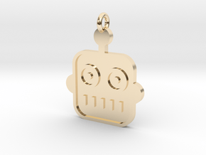 Robot Pendant in 14k Gold Plated Brass