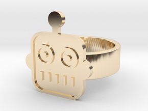 Robot Ring in 14k Gold Plated Brass: 8 / 56.75