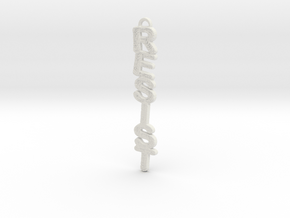 RESIST Vertical Pendant in White Natural Versatile Plastic