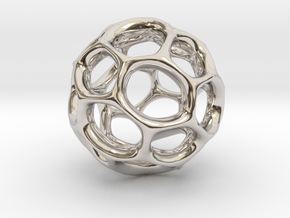 Gaia-25-deep (from $19.90) in Rhodium Plated Brass