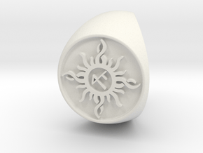 Custom Signet Ring 22 in White Natural Versatile Plastic