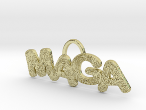 MAGA Texture Horizontal Pendant in 18k Gold Plated Brass