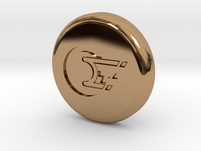 Polaroid Photo Display Button in Polished Brass