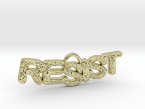 RESIST Texture Small Pendant in 18k Gold Plated Brass