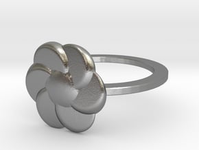Flower Ring in Natural Silver