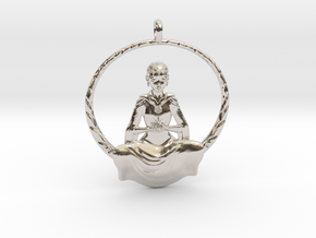 The Childlike Empress Pendant 5cm in Rhodium Plated Brass