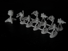 MG144-HE001 Herosine Droid Platoon (40) in White Natural Versatile Plastic