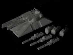 MG144-HE004 Eques Battle Tank in White Natural Versatile Plastic