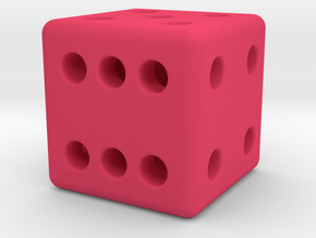 12mm designer dice  in Pink Processed Versatile Plastic