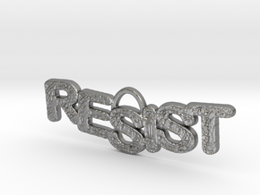 RESIST Pendant in Natural Silver