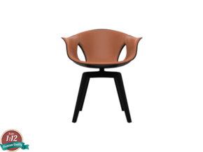 Miniature Ginger Chair - Poltrona Frau in White Natural Versatile Plastic: 1:12
