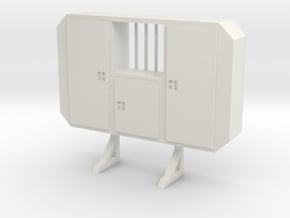 1:50 Cabinet headache rack with window in White Natural Versatile Plastic