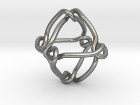 Octahedral knot (Circle) in Natural Silver: Extra Small