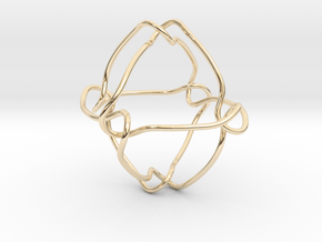 Octahedral knot (Circle) in 14K Yellow Gold: Small