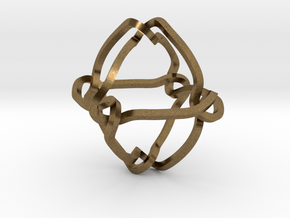 Octahedral knot (Square) in Natural Bronze: Extra Small